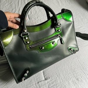 Rare Balenciaga Vert Vert Poker Bag